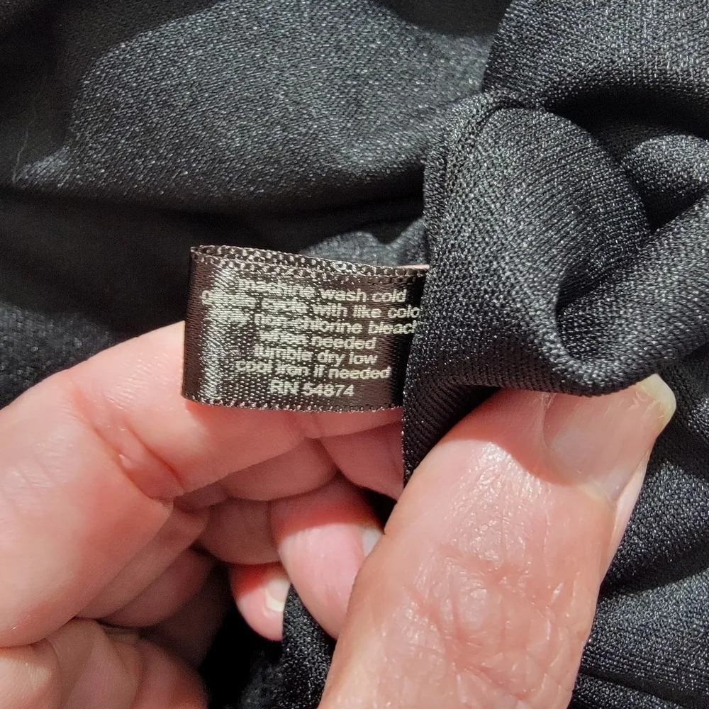 The Limited Black White Sleeveless Ruffle Front Lined Stretchy Dress Y2K Size M - Picture 8 of 12